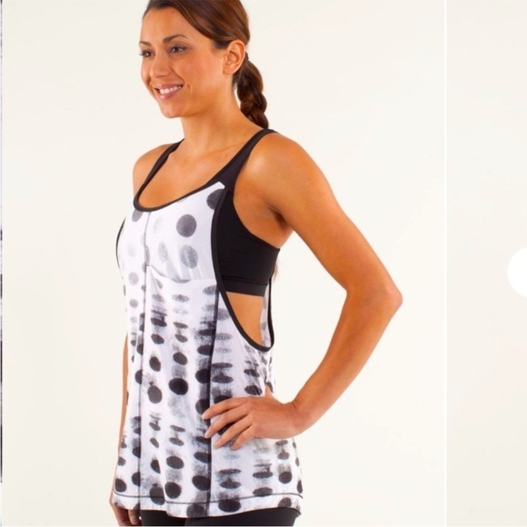 Lululemon Run For Your Money Tank Seaside Dot
White / Black | Size 8 - Picture 1 of 8